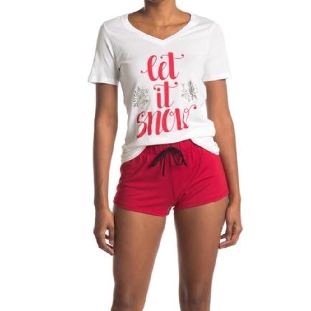 NWT - Cozy Rozy Love Red Shorts